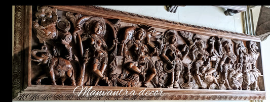 Apsara wooden wall panel