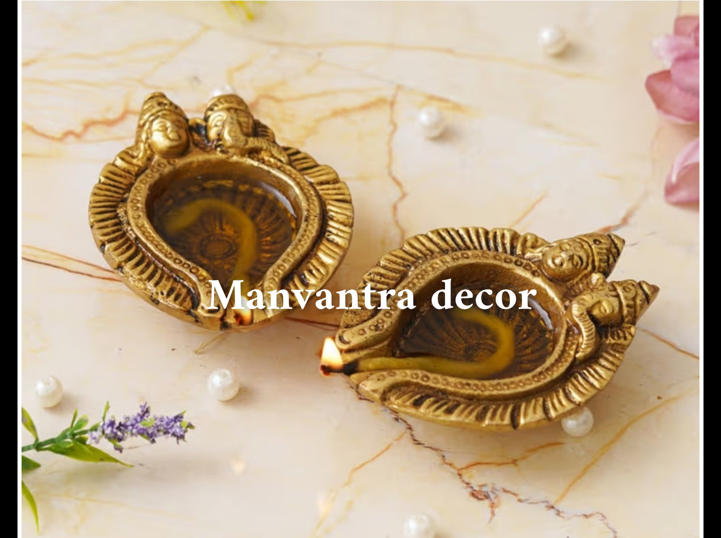 Diya pair small  Laxmi Ganesh