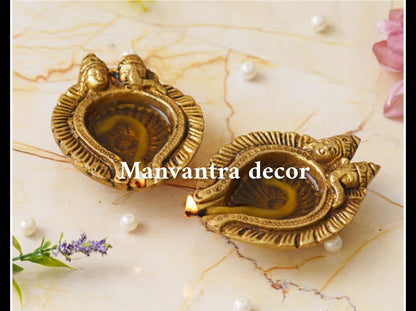 Diya pair small  Laxmi Ganesh