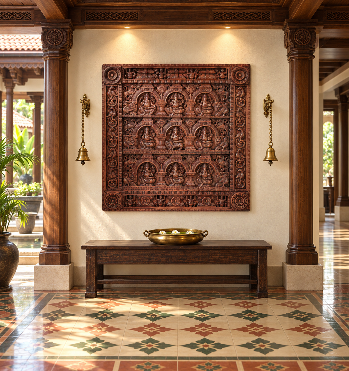 Ganesha panel wall mounted