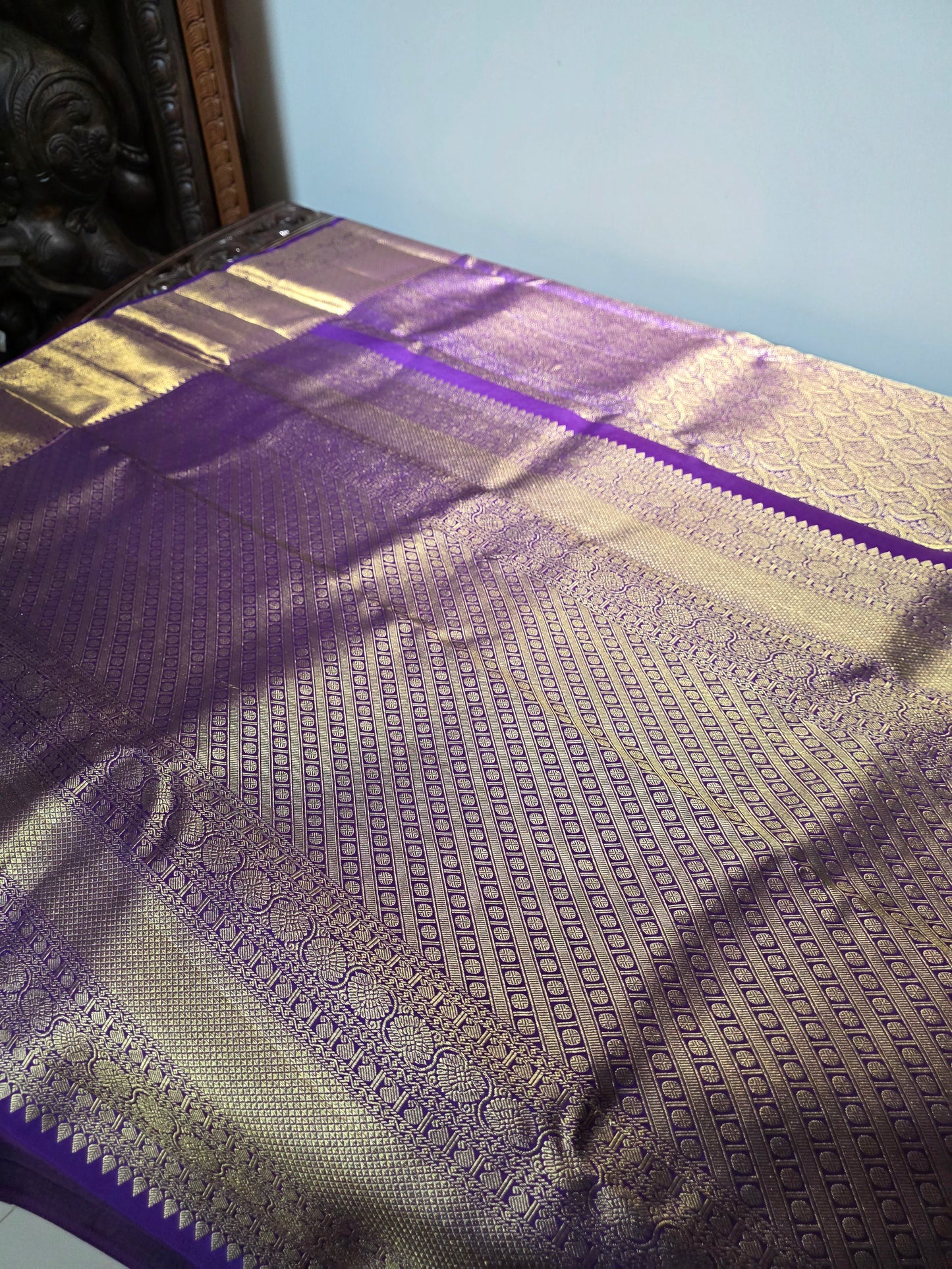 Pure 100% Mulberry silk saree with pure zari completely hand woven