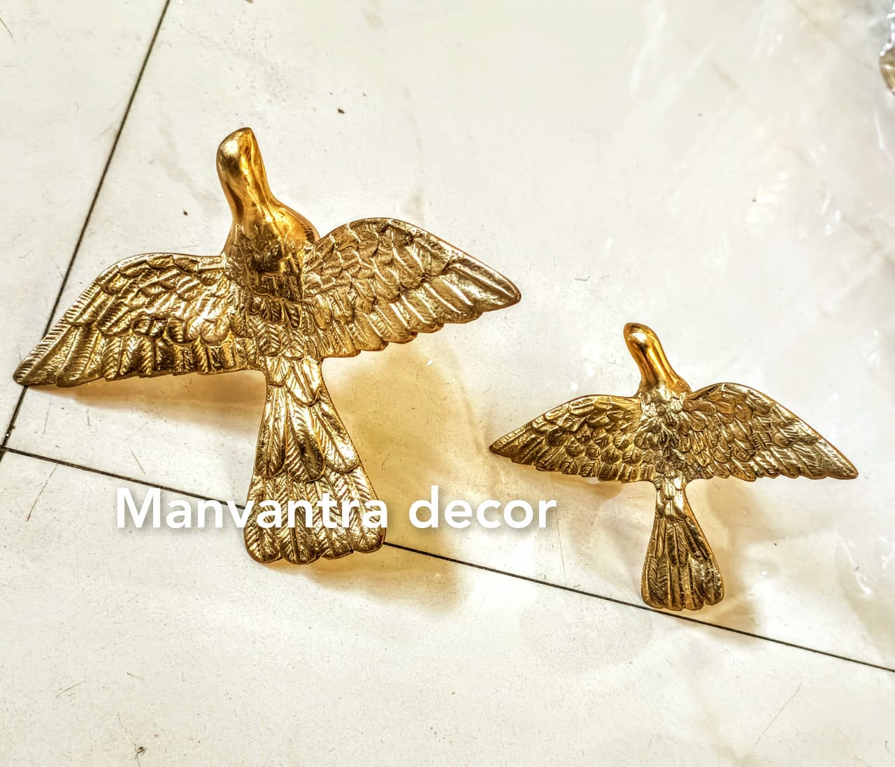 Small Golden Flying bird: Wall Art