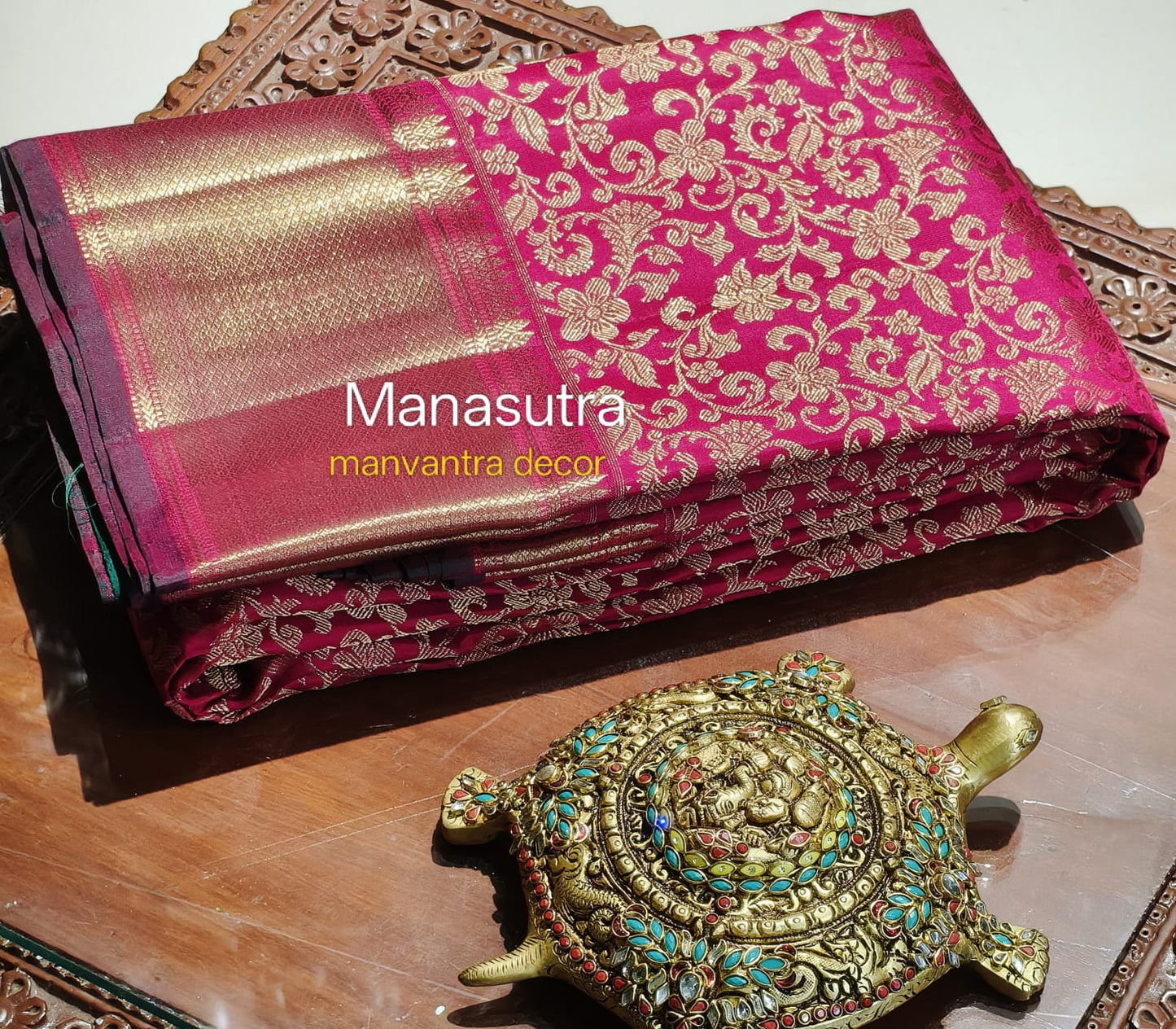 Pure Mulberry silk with 100% pure zari completely hand weaved