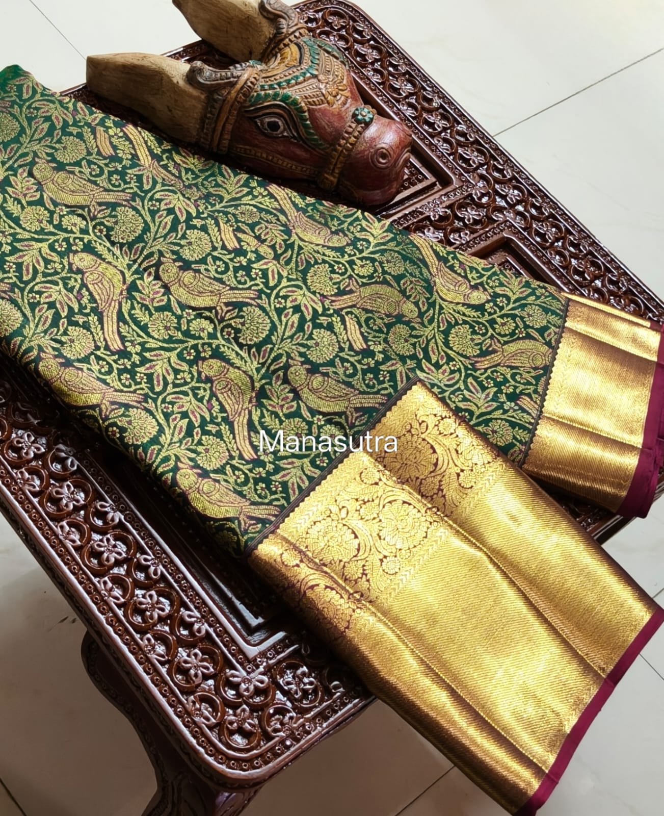 Pure Mulberry silk with 100% pure zari completely hand woven
