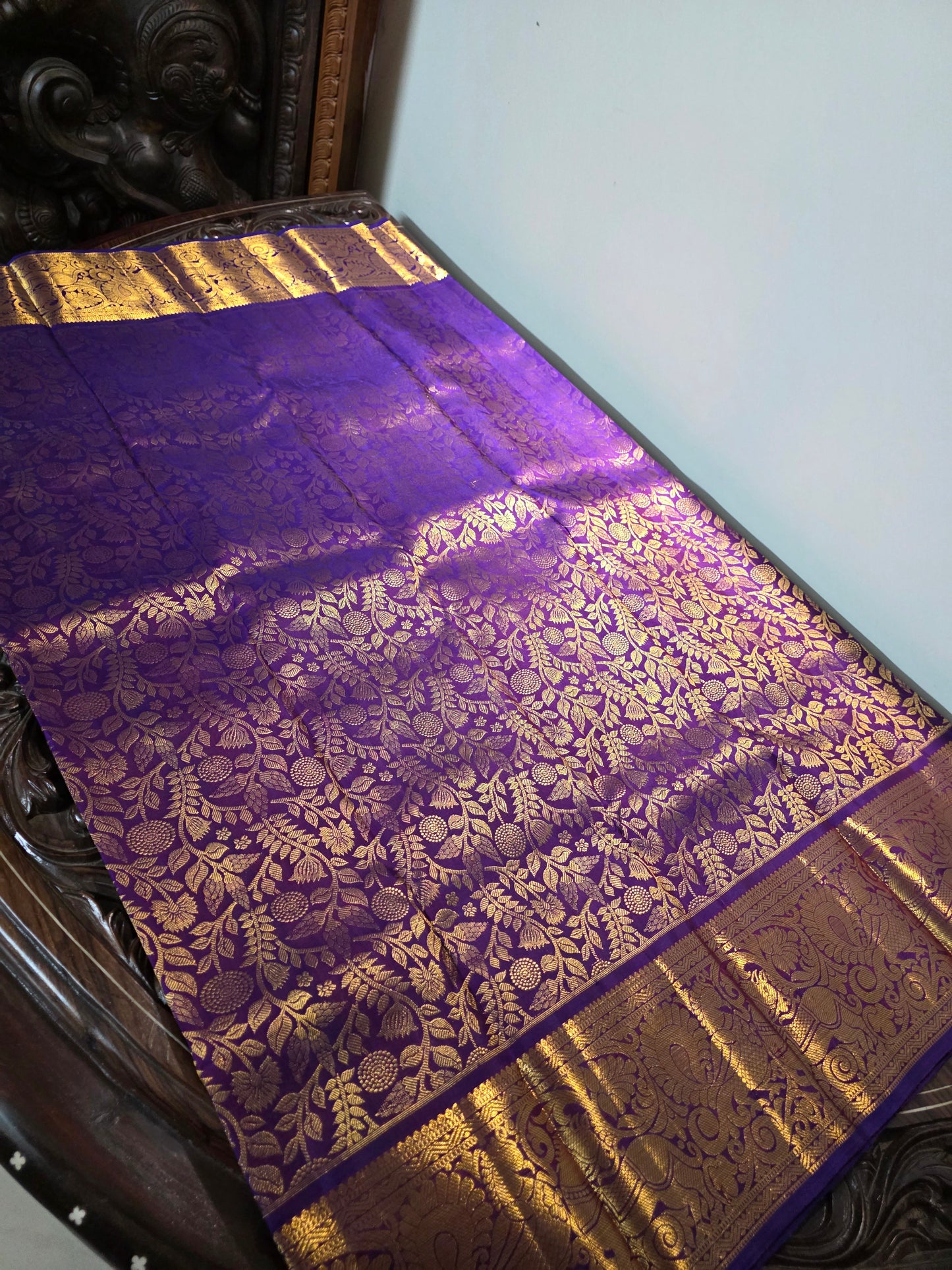 Pure 100% Mulberry silk saree with pure zari completely hand woven