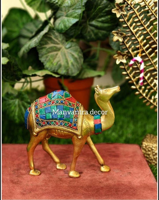 Camel in pure super fine quality brass studded with stone work