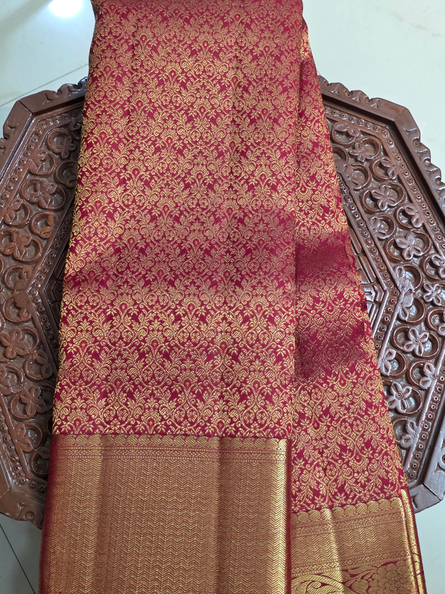 Pure 100% Mulberry silk saree with pure zari completely hand woven