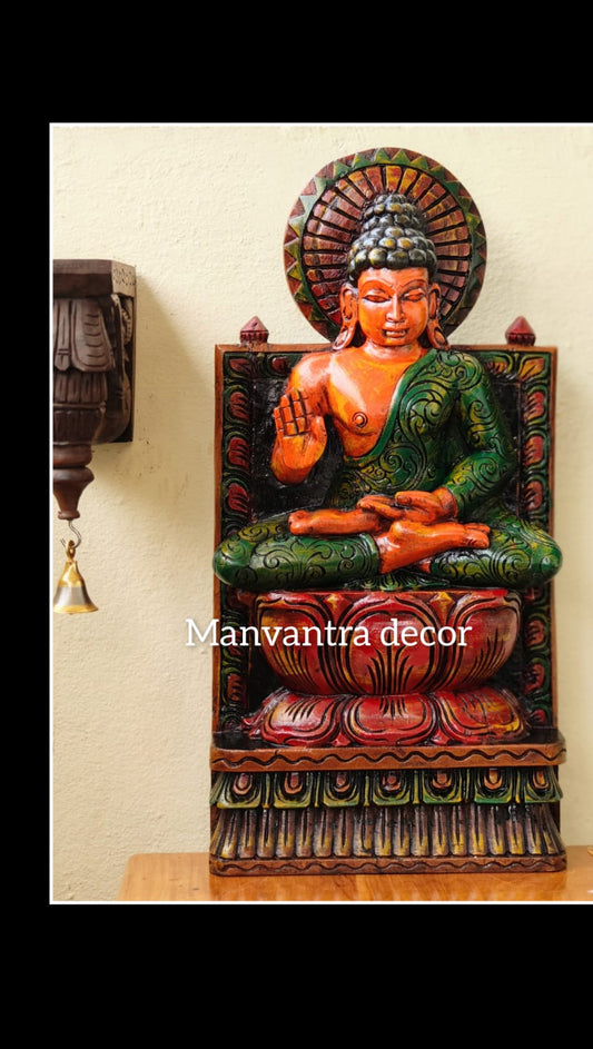 Buddha statue panel