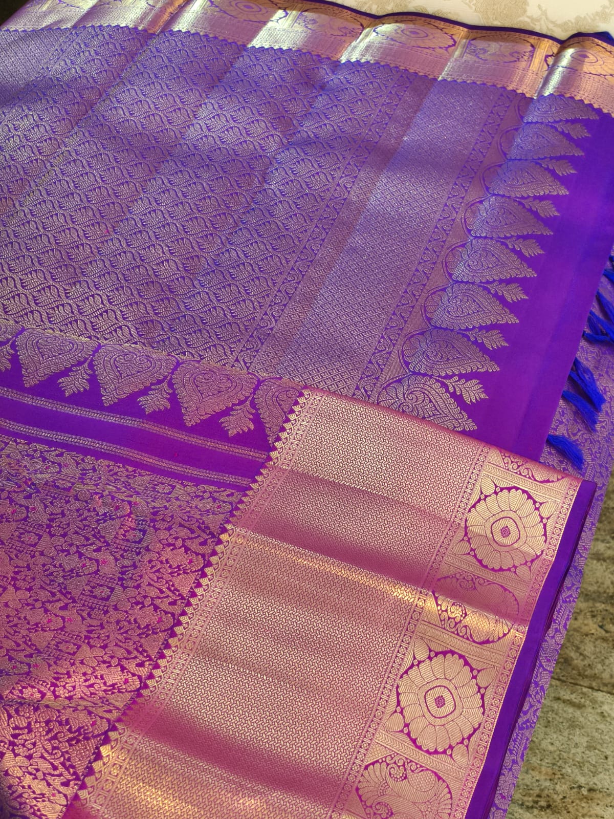 Pure Mulberry silk with pure zari completely hand woven