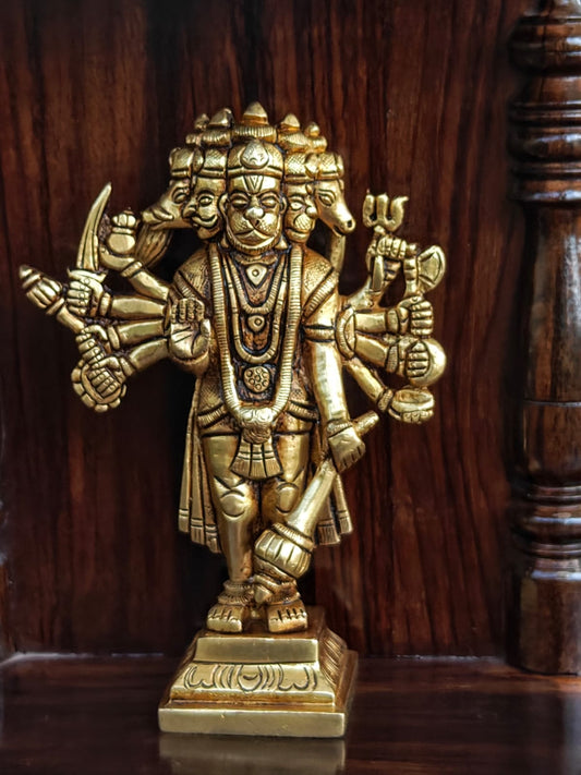 Panchmukhi Hanuman idol in pure brass