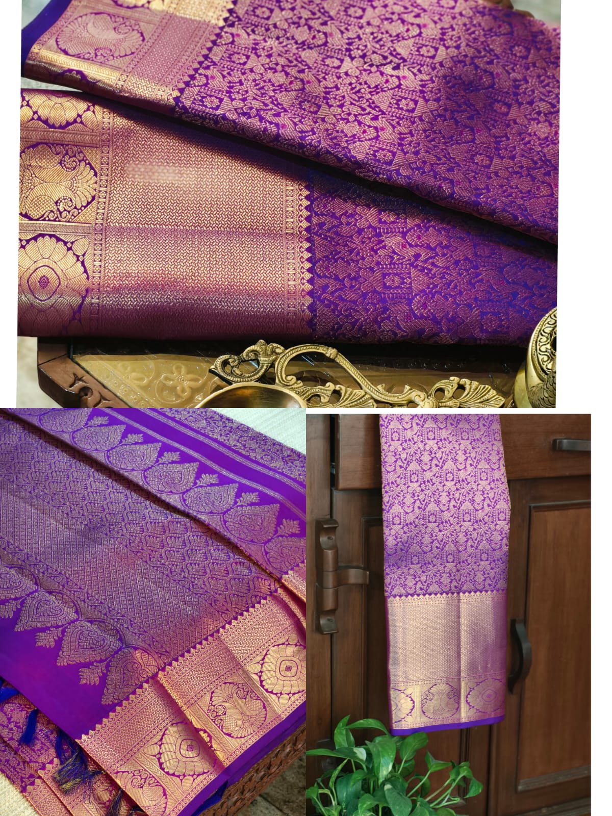 Pure Mulberry silk with pure zari completely hand woven