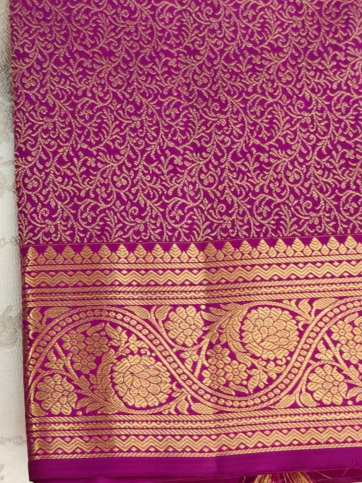 Pure Mulberry silk with pure zari completely hand woven