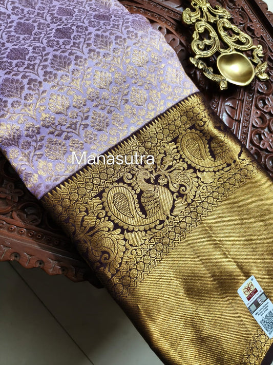 Pure Mulberry silk saree with pure zari