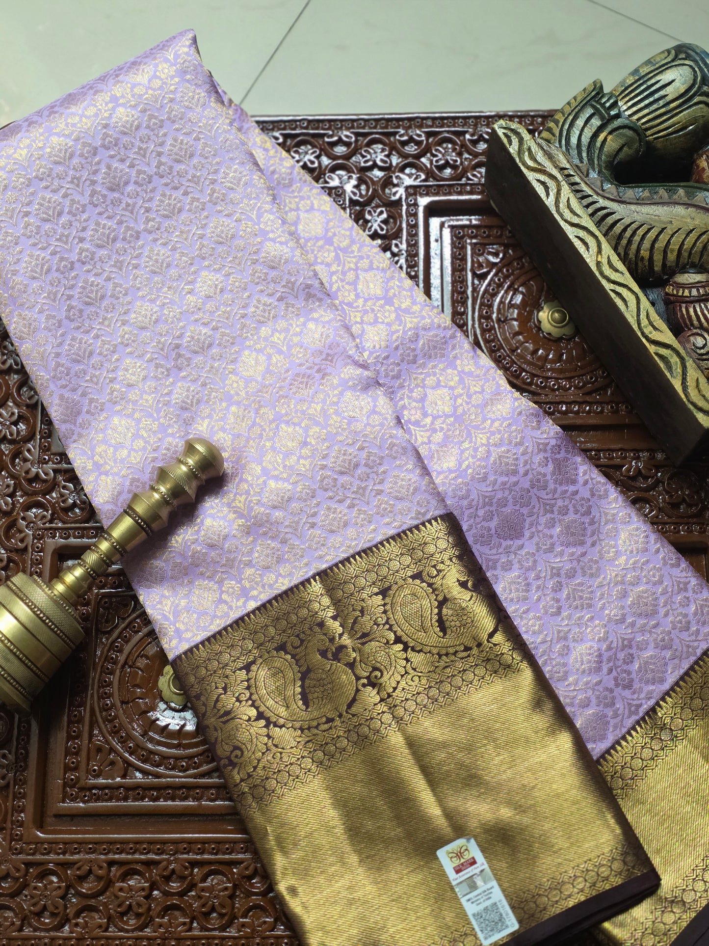 Pure Mulberry silk saree with pure zari