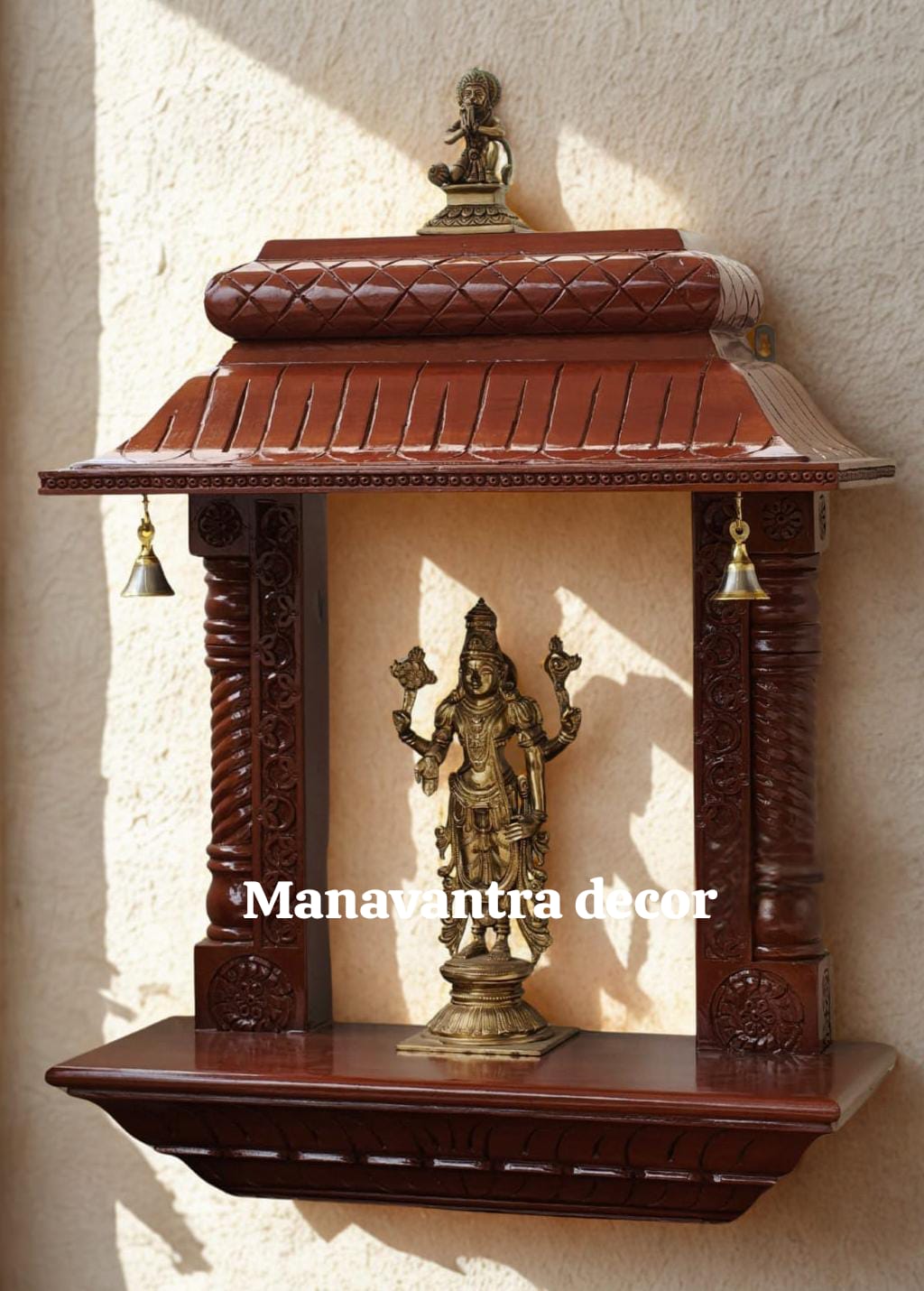 Wall temple , hand made in solid teakwood