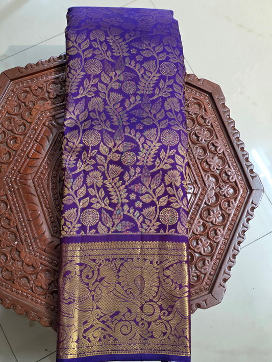 Pure 100% Mulberry silk saree with pure zari completely hand woven