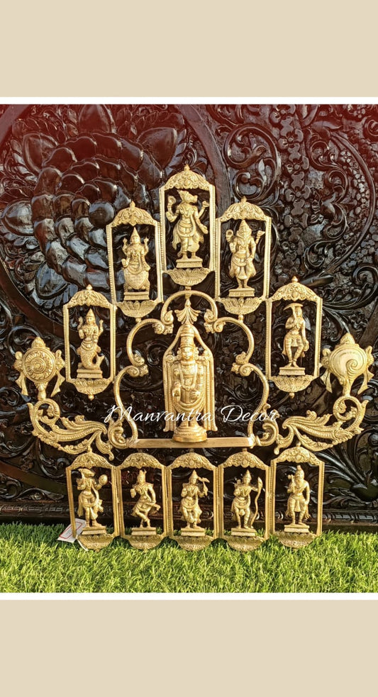 Balaji and the Ten divine forms.. wall hanging