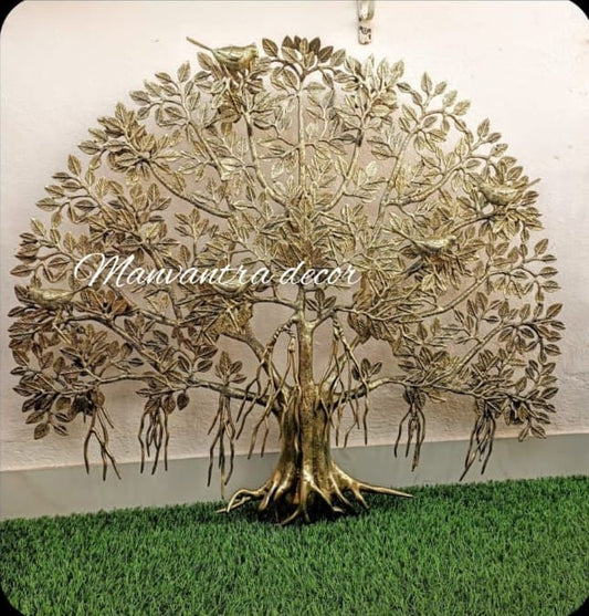 Brass bodhi tree: Wall hanging, A spiritual wall accent..