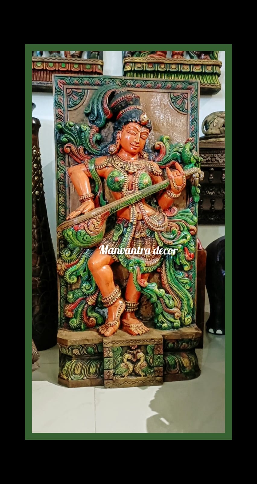 Ladies wall panel in teak wood
