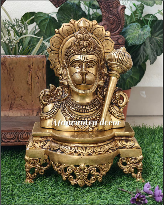 Lord Hanuman face with beautiful peetam