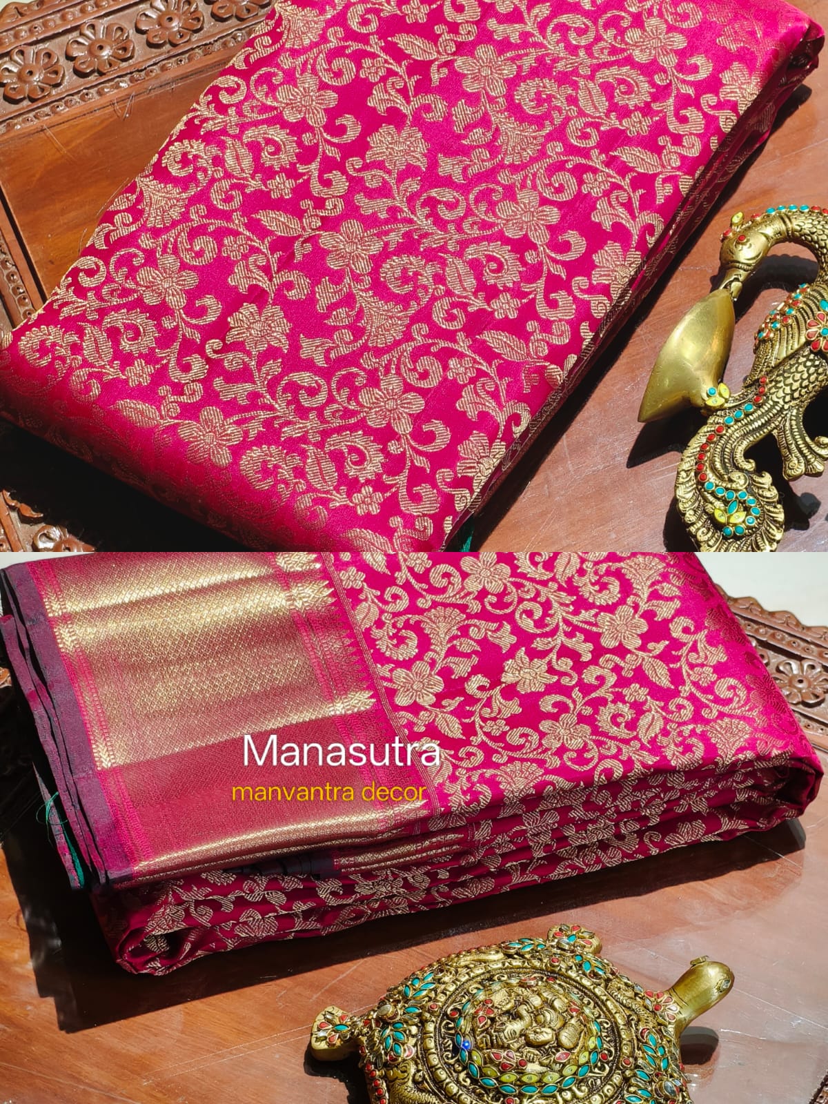 Pure Mulberry silk with 100% pure zari completely hand weaved