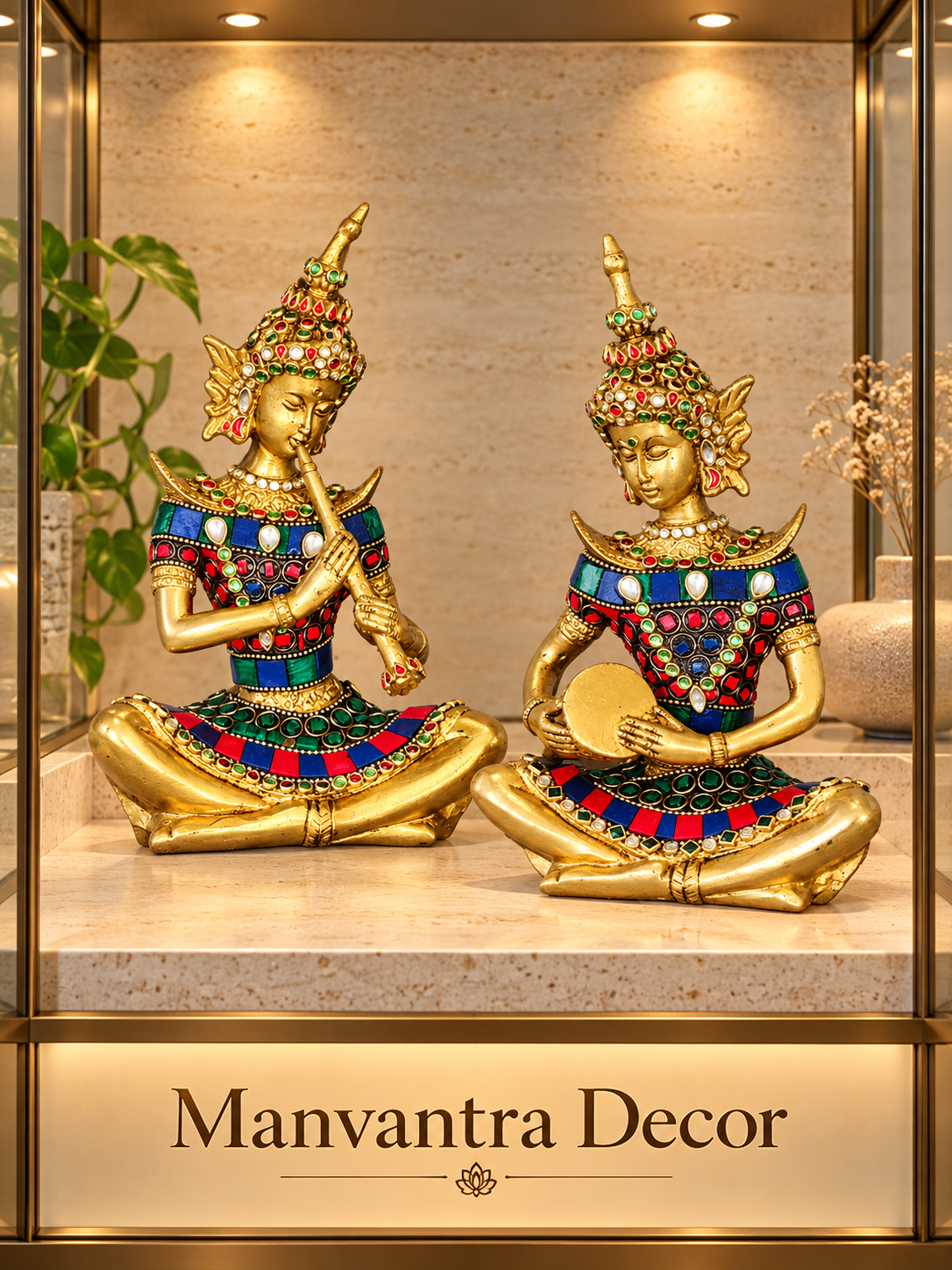 Indonesian musical set 
Set of 2 
Best of shelf decoration , gifting