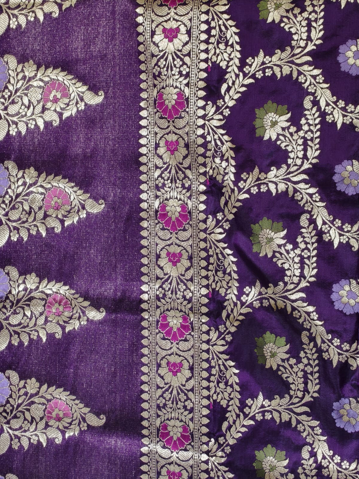 Pure Mulberry silk with pure zari completely hand woven