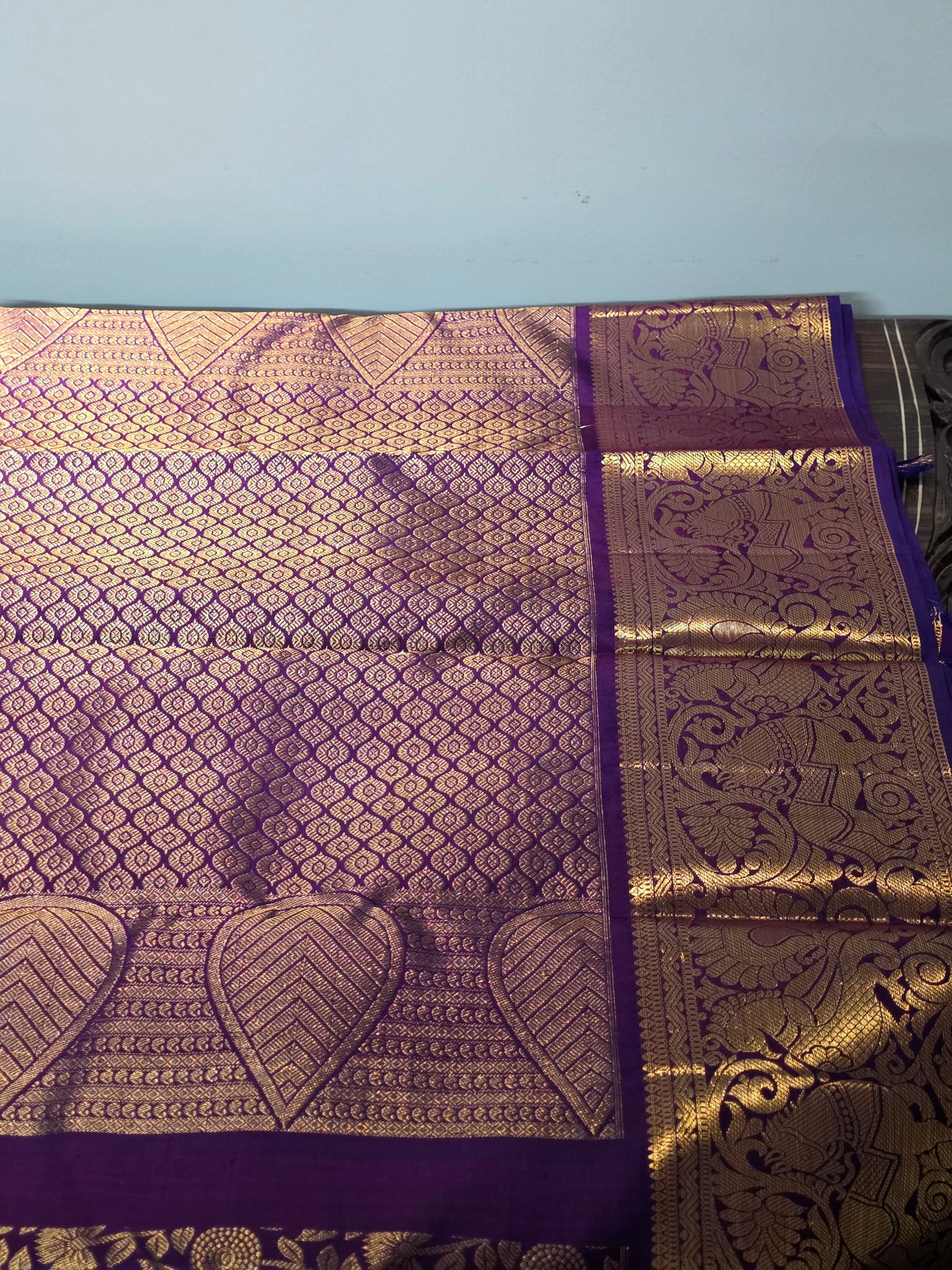 Pure 100% Mulberry silk saree with pure zari completely hand woven
