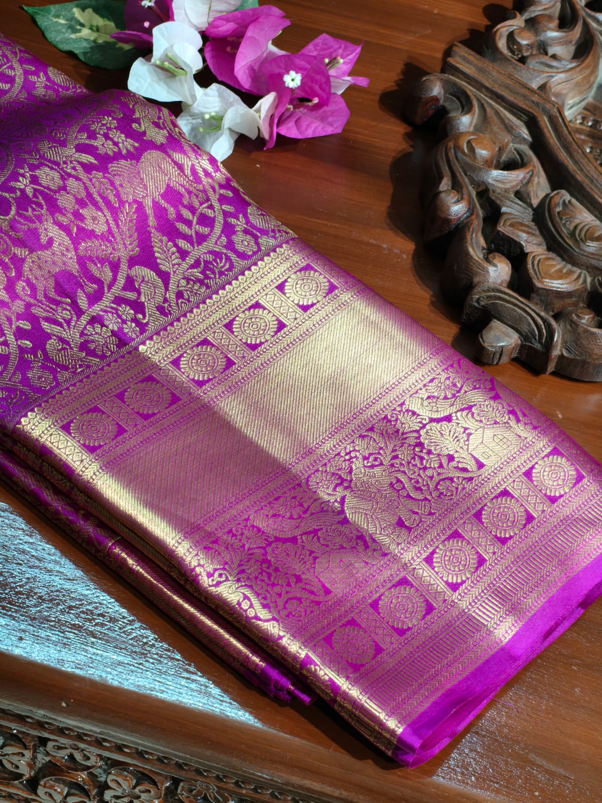 Pure Mulberry silk with pure zari saree