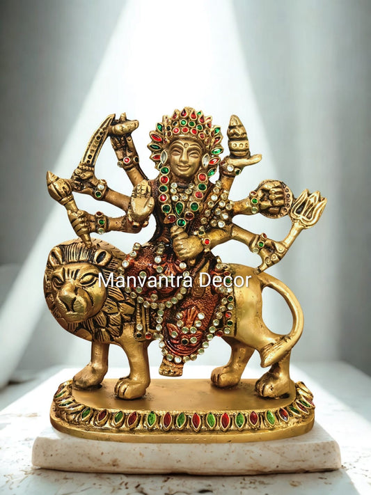 Durga devi idol with special stonework