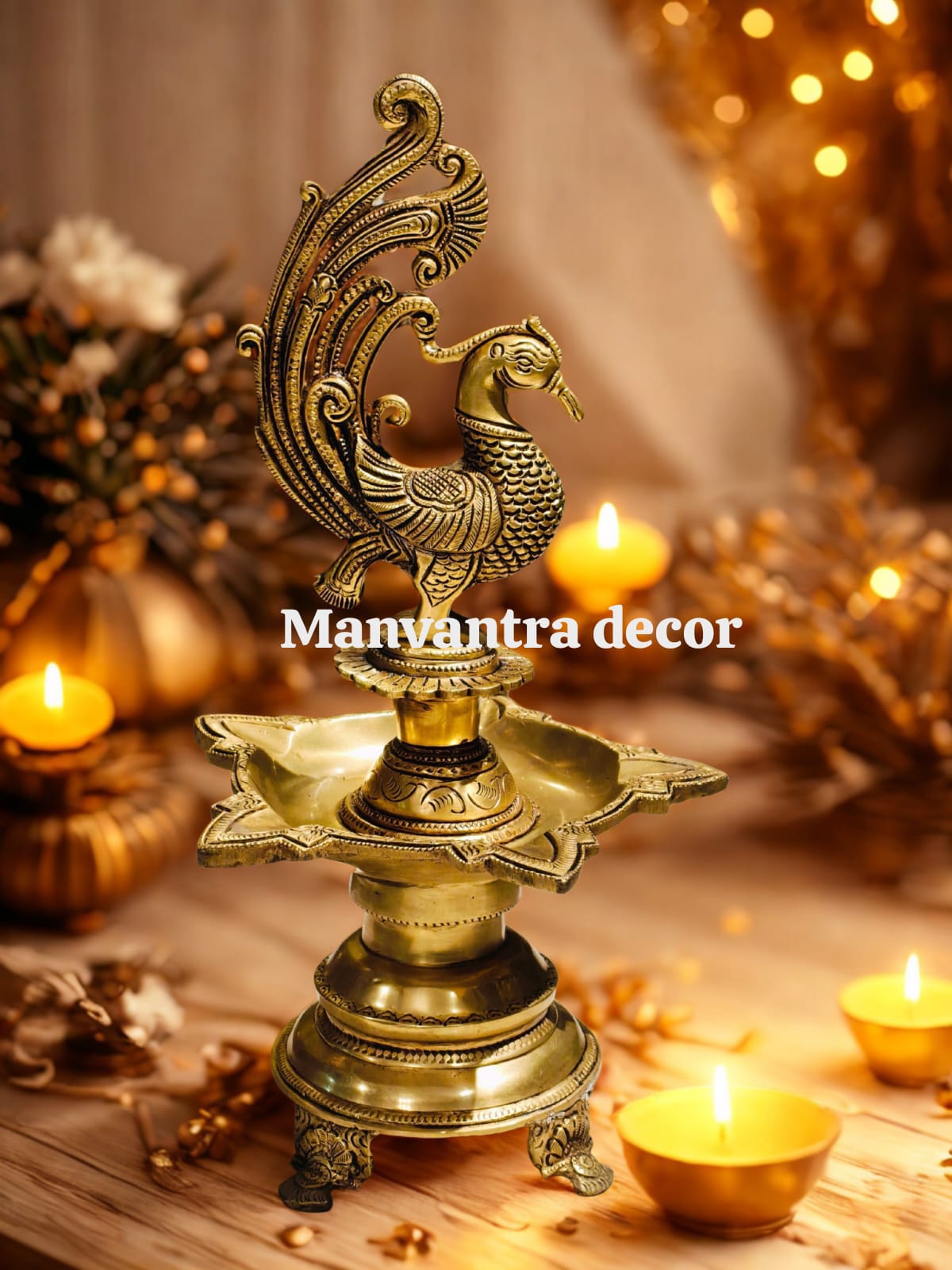 Peacock lamp / deepak