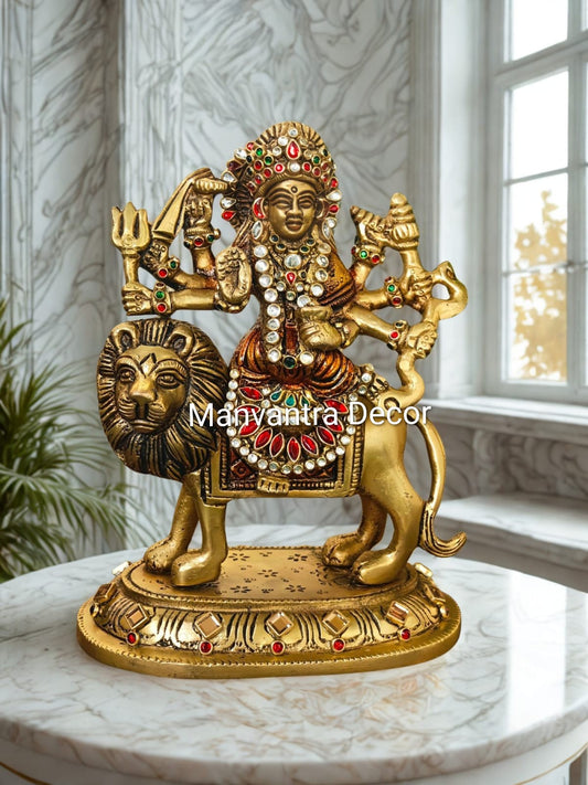 Durga devi idol with special stonework