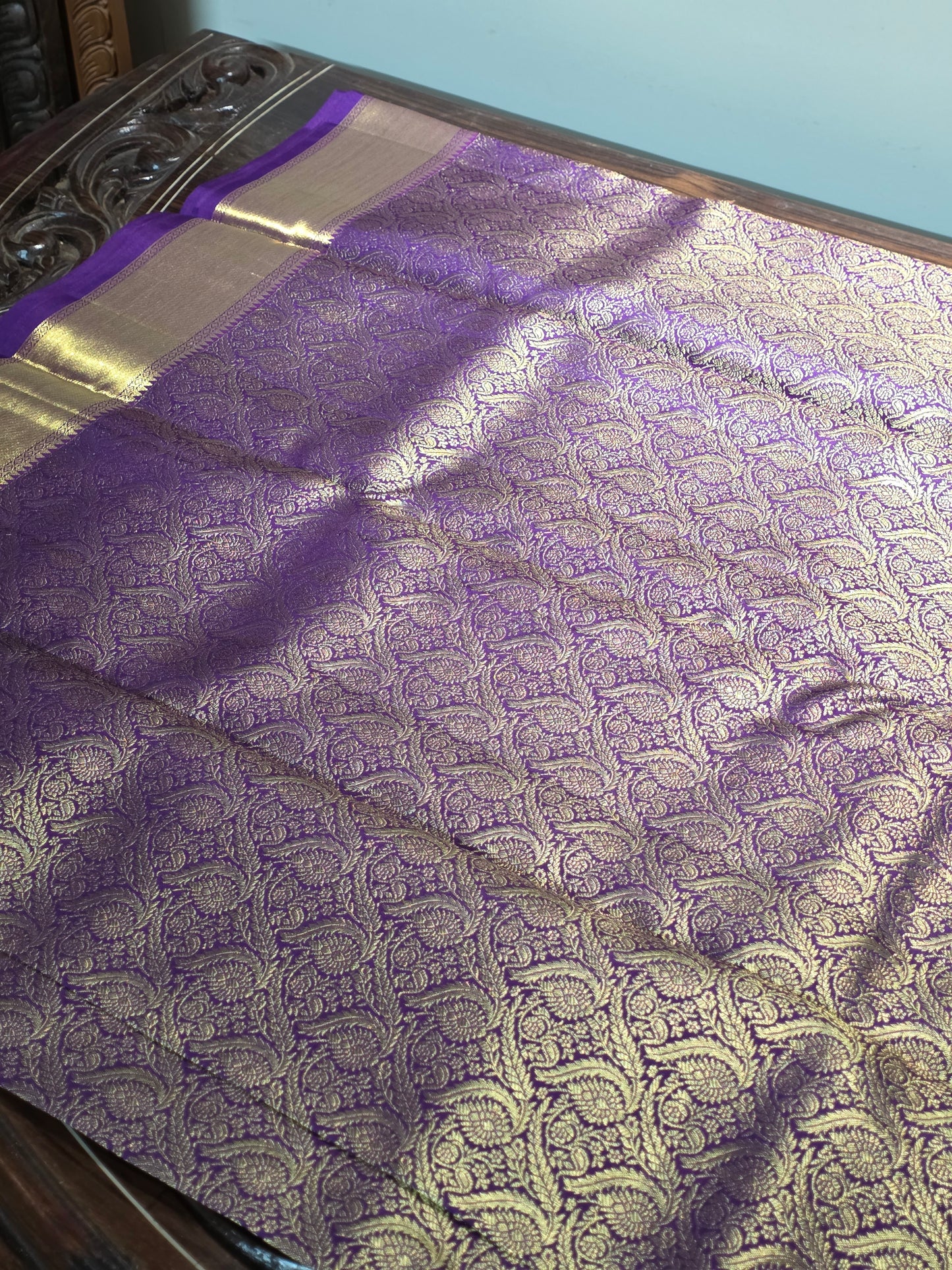 Pure 100% Mulberry silk saree with pure zari completely hand woven
