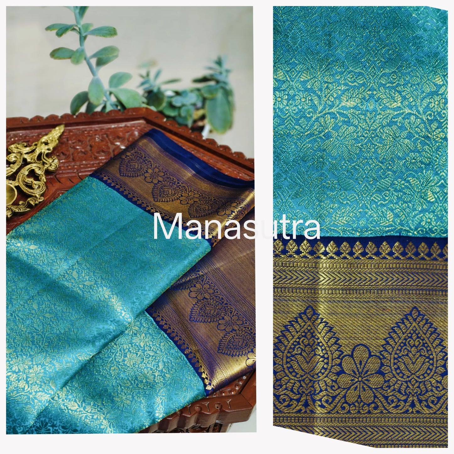 Pure 100% Mulberry silk, pure zari korvai saree