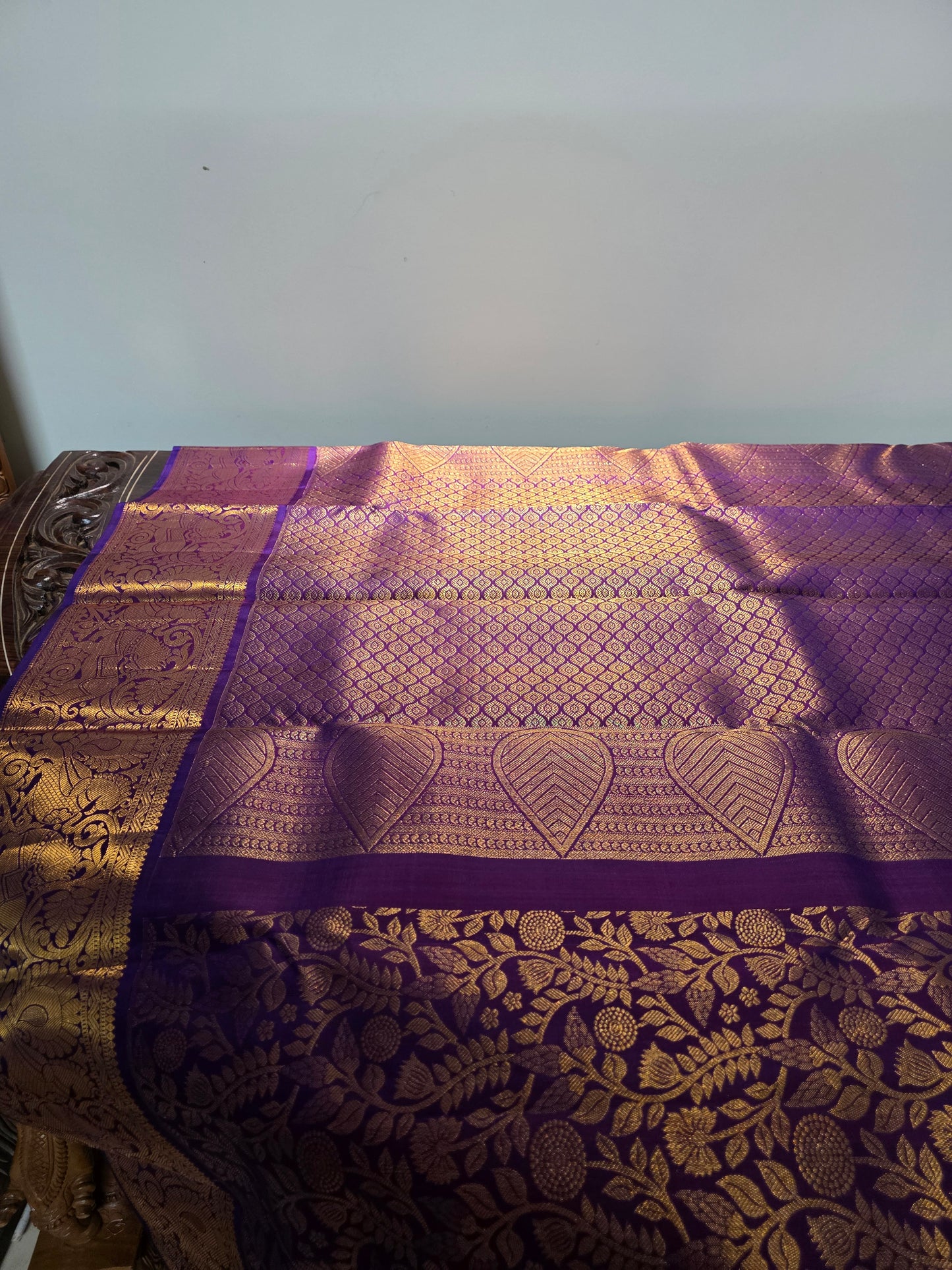 Pure 100% Mulberry silk saree with pure zari completely hand woven