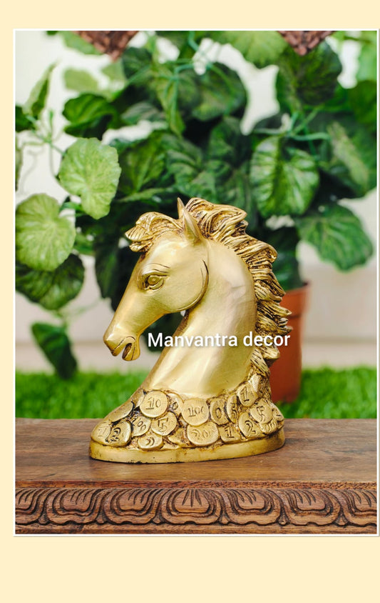 New Horse bust idol, decortive statue in pure brass complete hand carved.