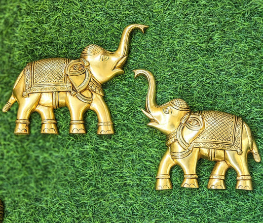 Elephant pair wall hang
