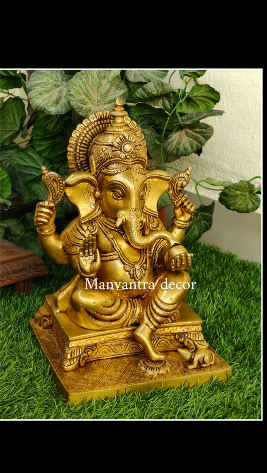 Pure Brass Siddhivinayaka Ganesha Idol