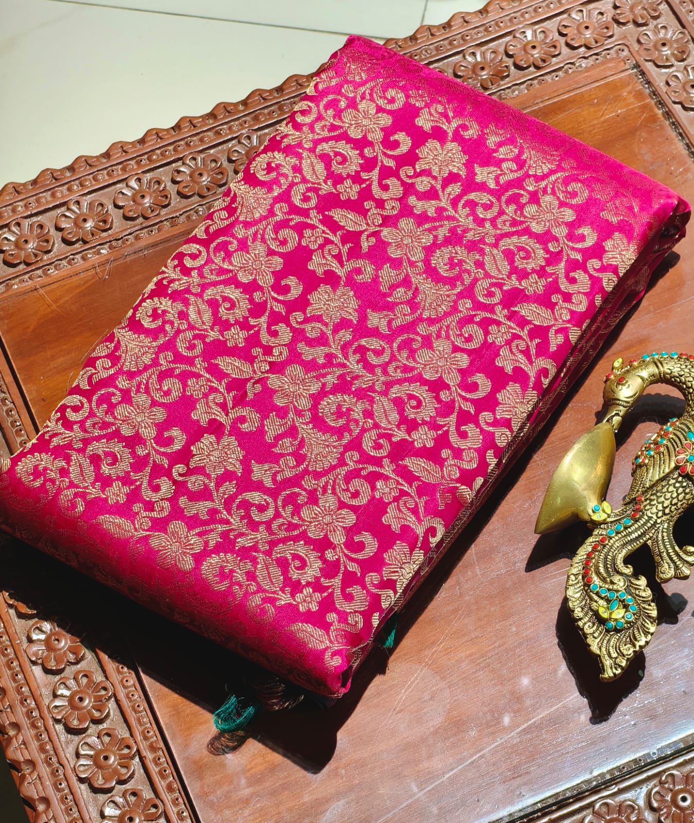 Pure Mulberry silk with 100% pure zari completely hand weaved