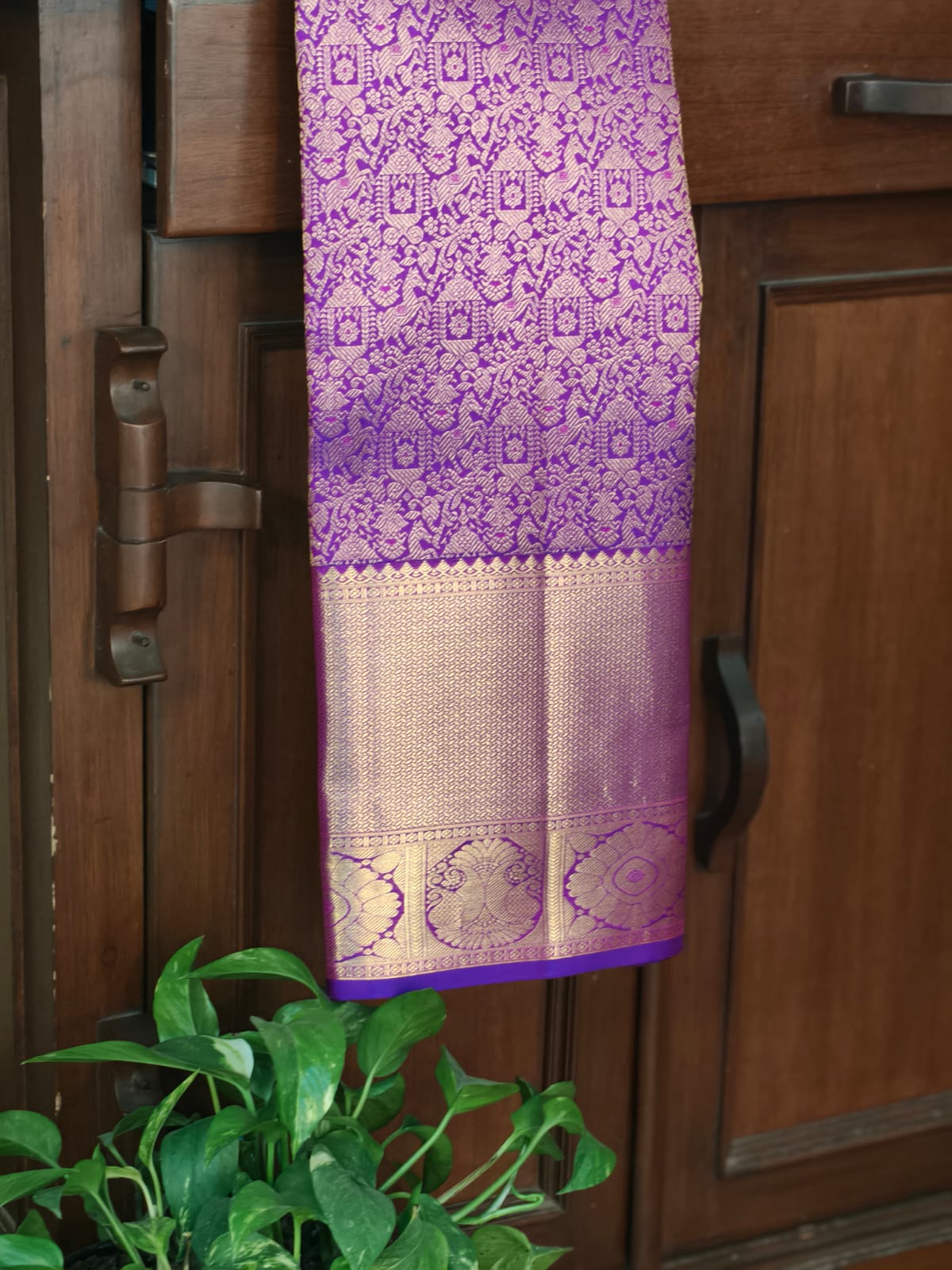 Pure Mulberry silk with pure zari completely hand woven