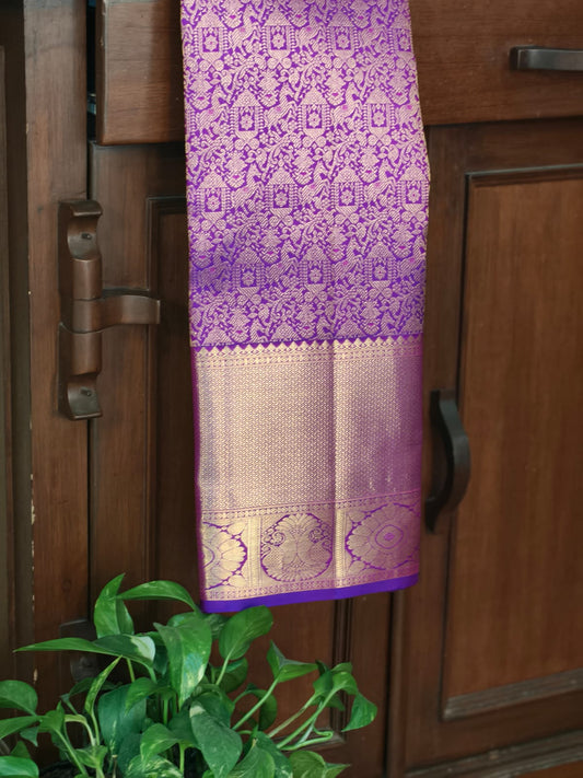 Pure Mulberry silk with pure zari completely hand woven