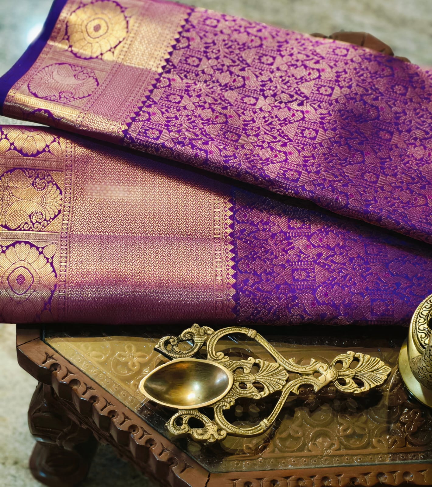 Pure Mulberry silk with pure zari completely hand woven