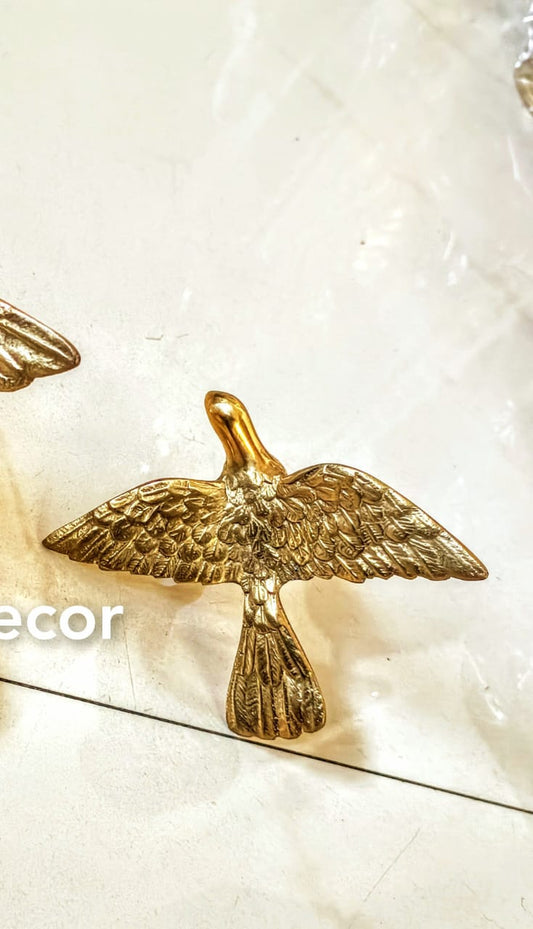 Small Golden Flying bird: Wall Art