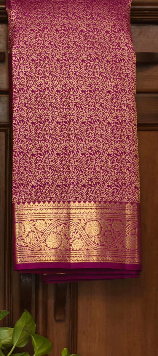 Pure Mulberry silk with pure zari completely hand woven