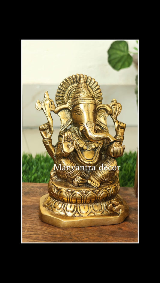 Ganesha idol in super fine brass