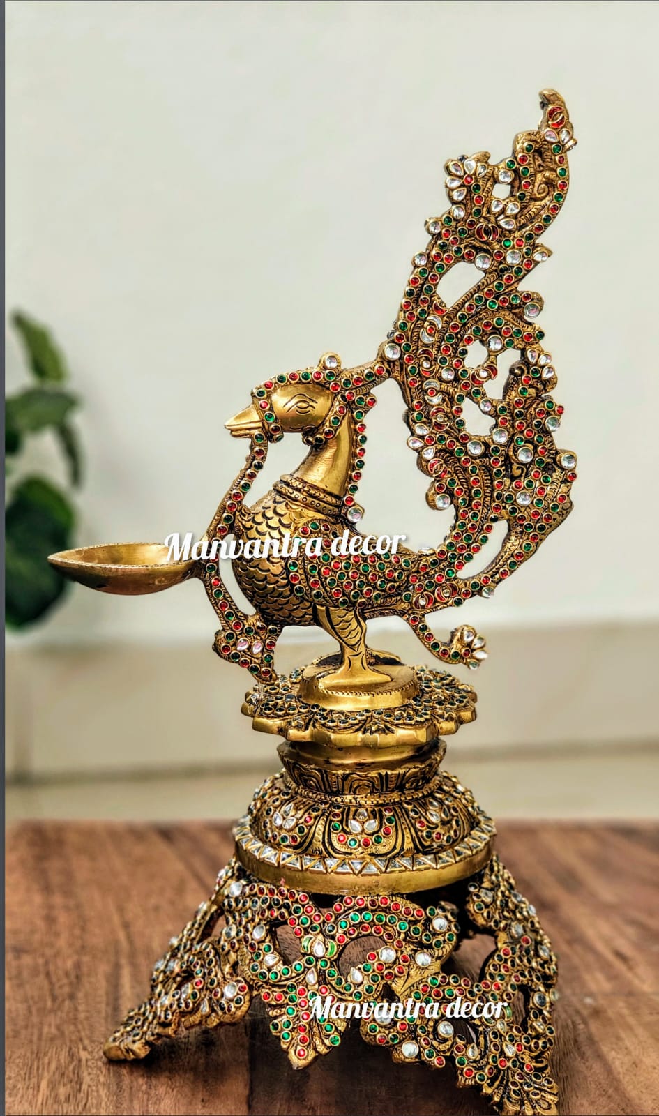 Decorative Peacock Deepak