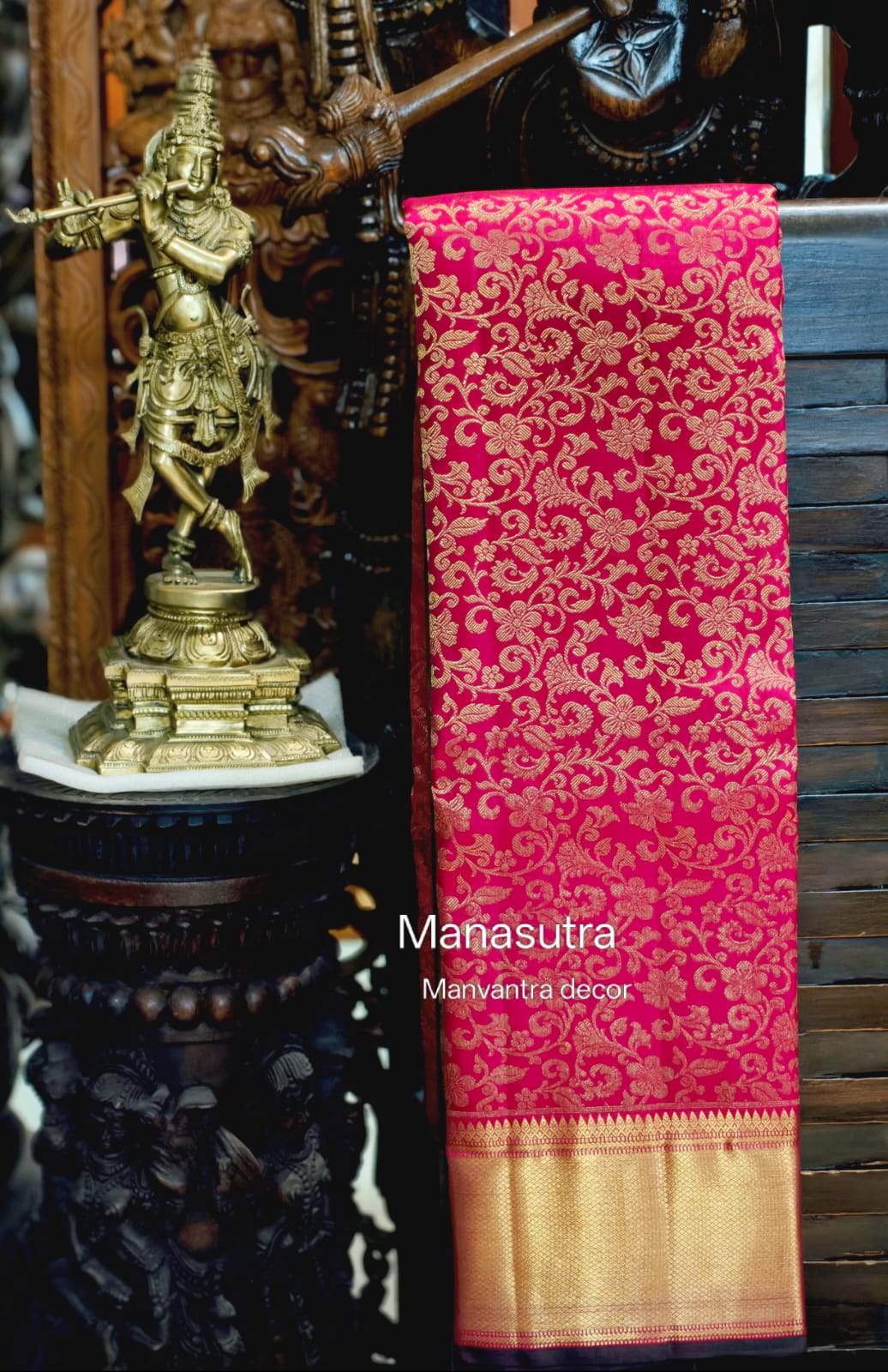 Pure Mulberry silk with 100% pure zari completely hand weaved